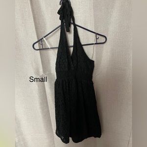 Black lace sun dress